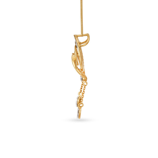 Charming 18KT Yellow-White Gold Pendant To Sparkle Up Your Festivities 2