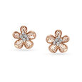 18kt Rose Gold Stud Earrings - A glimmer of blossom,,hi-res 
