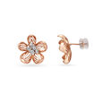 18kt Rose Gold Stud Earrings - A glimmer of blossom,,hi-res 2
