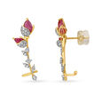 18KT Yellow Gold Earrings with Budding Tulips,,hi-res 