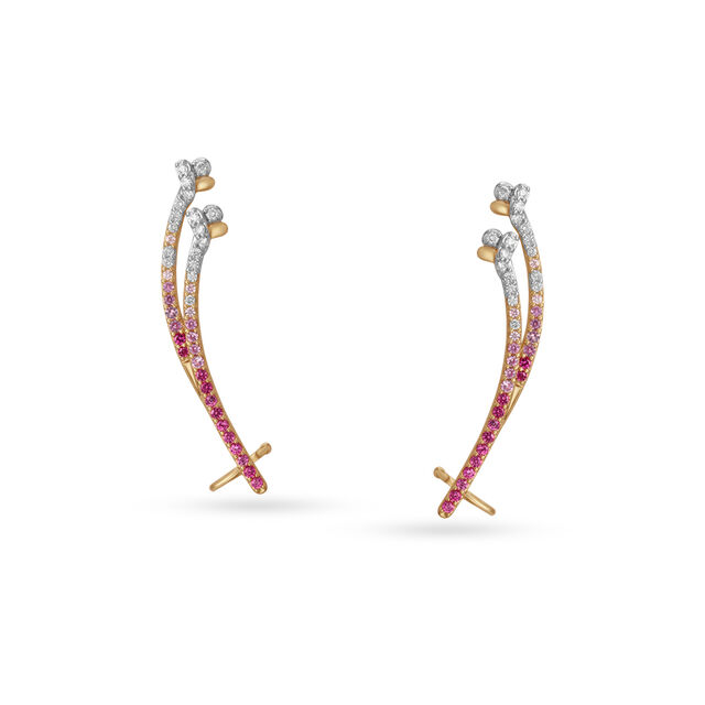 18KT Yellow Gold & Diamond Earrings as Enchanting as You,,hi-res 
