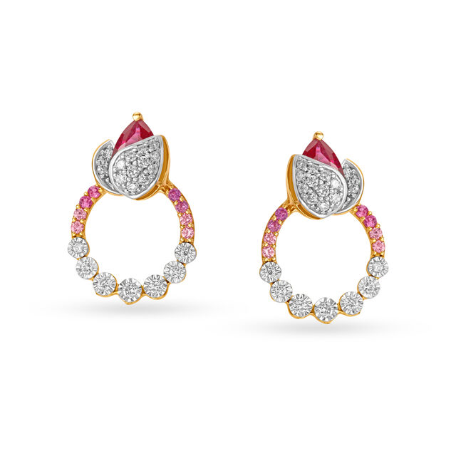 Dainty 18KT Yellow Gold Ear Hoop Earrings,,hi-res 2