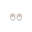 18 KT Rose Gold Simple Diamond Stud Earrings,,hi-res 
