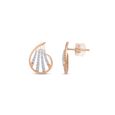 18 KT Rose Gold Sleek Diamond Stud Earrings,,hi-res 2