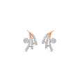 18KT Rose Gold Captivating Diamond Stud Earrings 
