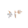 18KT Rose Gold Captivating Diamond Stud Earrings 2
