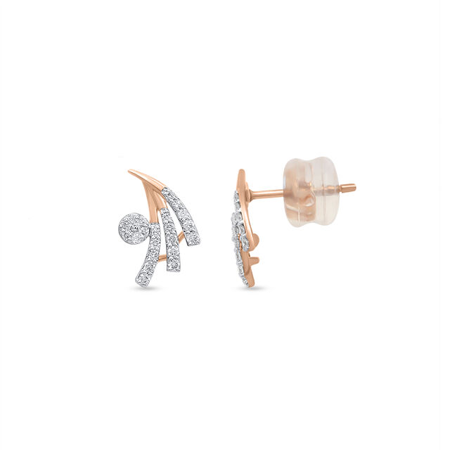 18KT Rose Gold Captivating Diamond Stud Earrings 2