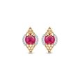 18 KT Yellow Gold Majestic Diamond Stud Earrings,,hi-res 