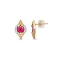 18 KT Yellow Gold Majestic Diamond Stud Earrings,,hi-res 2