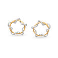 18KT Celestial Gold & Diamond Studs Earrings 