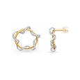 18KT Celestial Gold & Diamond Studs Earrings 2