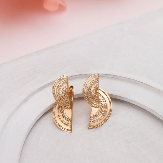 Detachable 18kt Gold Stud Earrings - A Touch of Style,,hi-res 