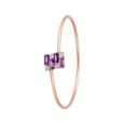 18KT Rose Gold Four-Stone Bangle To Glam Your Everyday 2