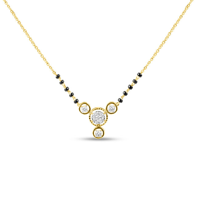 18KT Yellow Gold and Diamond Mangalsutra for Everyday Wear 2
