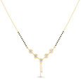 18KT Yellow Gold Diamond-studded Mangalsutra 