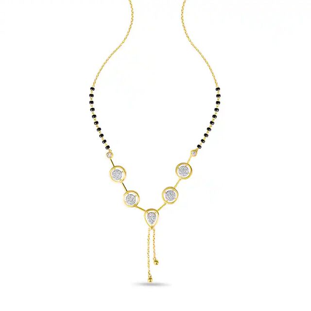 18KT Yellow Gold Diamond-studded Mangalsutra 5