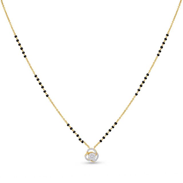 18KT Yellow Gold Floral-inspired Mangalsutra 