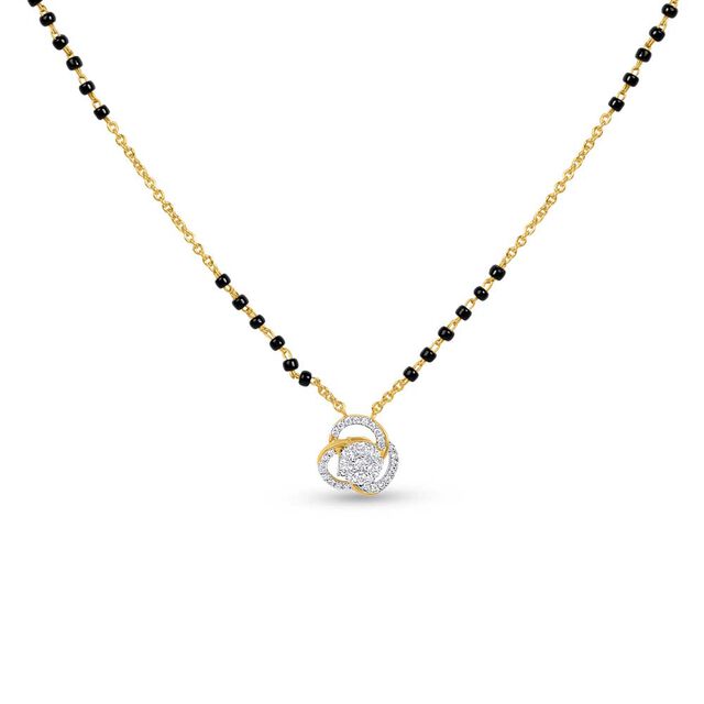 18KT Yellow Gold Floral-inspired Mangalsutra 2