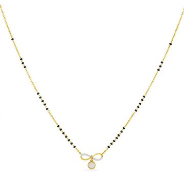 14KT Yellow Gold and Diamond Mangalsutra to Surprise Your Wife