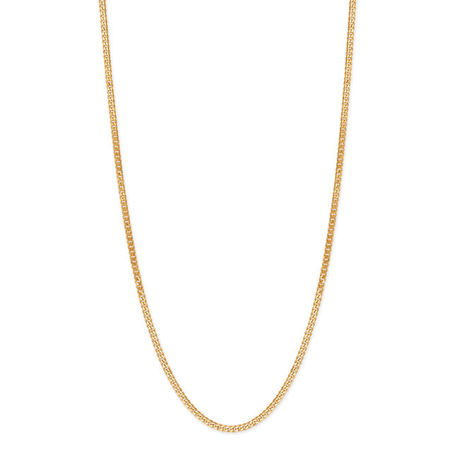 18KT Yellow Gold Broad Interlocked Chain 