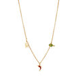 18KT Cutesy Gold Chains with Fun Charms 