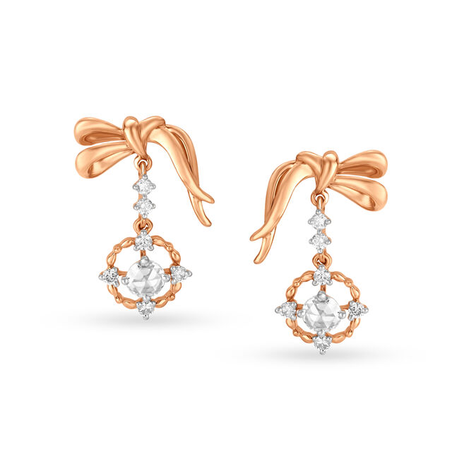 18kt Rose Yellow Precious Gold Drop Earrings,,hi-res 2