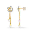 Beautiful 18kt Yellow Gold & Diamond Drop Earrings,,hi-res 