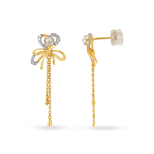 Love Locked 18kt Yellow Gold Drop Earrings,,hi-res 