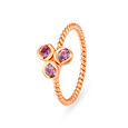 Rose Gold Floral Ring,,hi-res 
