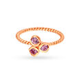 Rose Gold Floral Ring,,hi-res 2