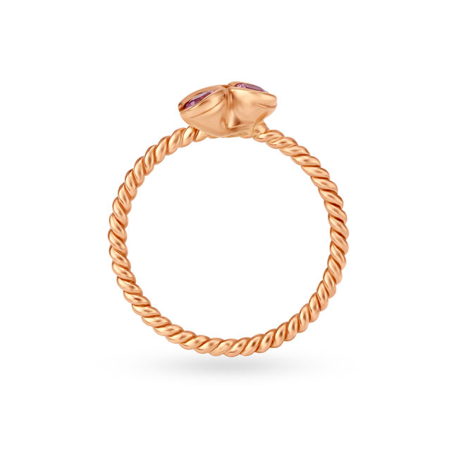 Rose Gold Floral Ring,,hi-res 3