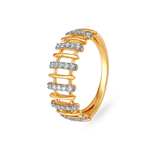 Mia by Tanishq 14KT Yellow Gold Diamond Finger Ring 2