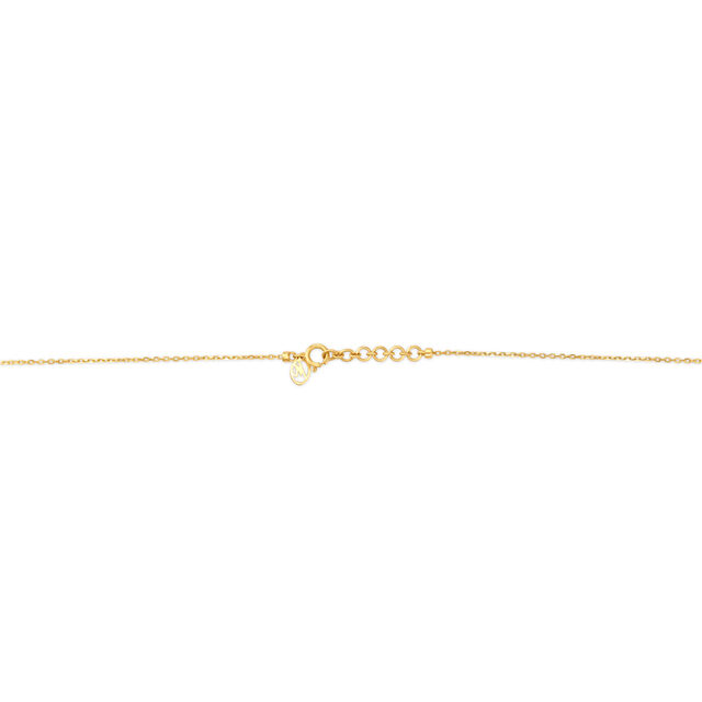 18kt Yellow Gold Sparkling Pendant with Chain 2