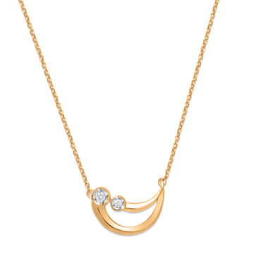 Mamma Mia 18KT Yellow Gold Luna Love Pendant with Chain
