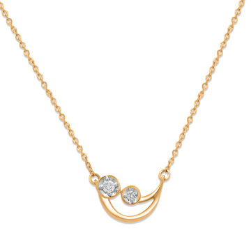 Mamma Mia 18 KT Yellow Gold Luna Love  Pendant with Chain for Kids