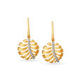18kt Yellow Gold Tropical Hoop Earrings,,hi-res 