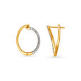 18kt Yellow Gold Sunshine Hoop Earrings,,hi-res 