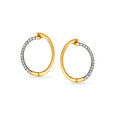 18kt Yellow Gold Sunshine Hoop Earrings,,hi-res 2