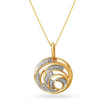 18kt Yellow Gold Diamond Pendant - The Conch