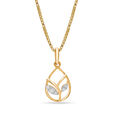 18 KT Yellow Gold Nature's Grace Diamond Pendant,,hi-res 
