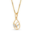 18 KT Yellow Gold Nature's Grace Diamond Pendant,,hi-res 2