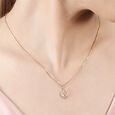 18 KT Yellow Gold Nature's Grace Diamond Pendant,,hi-res 3