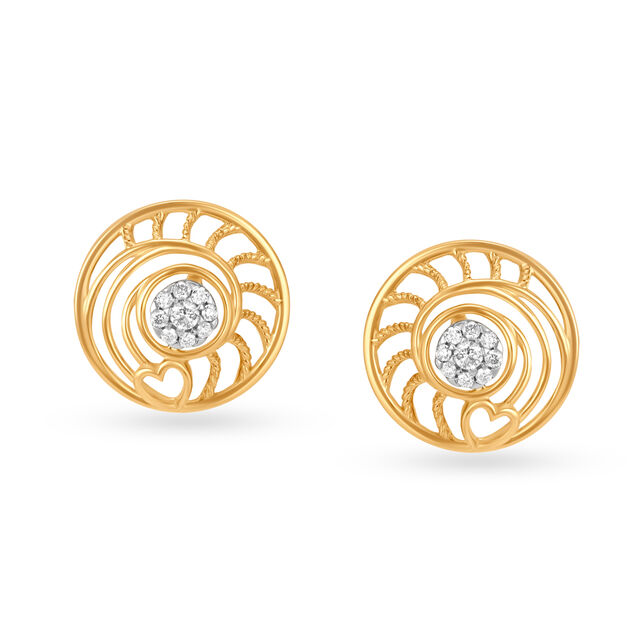 Pour Your Heart 18kt Yellow Gold Stud Earrings,,hi-res 2