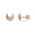 18kt Rose Gold Crescent Moon Stud Earrings,,hi-res 