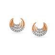 18kt Rose Gold Crescent Moon Stud Earrings,,hi-res 2
