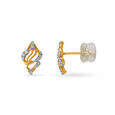 18kt Yellow Gold Shell Stud Earrings,,hi-res 