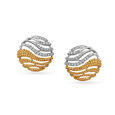 18KT Yellow-White Gold Earrings - Dusk To Dawn,,hi-res 2
