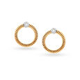 18 Karat Yellow Gold Elegant Abstract Diamond Stud Earrings,,hi-res 