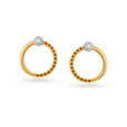 18 Karat Yellow Gold Abstract Dainty Diamond Stud Earrings,,hi-res 