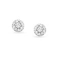 18 Karat Yellow Gold Abstract Dainty Diamond Stud Earrings,,hi-res 3